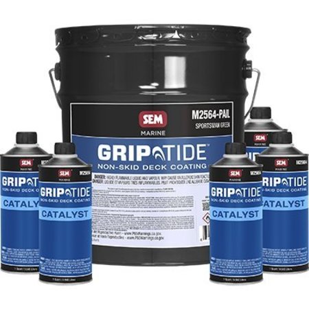 SEM PAINTS GripTide Non-Skid Deck Coating, Sportsman Green Kit M25645